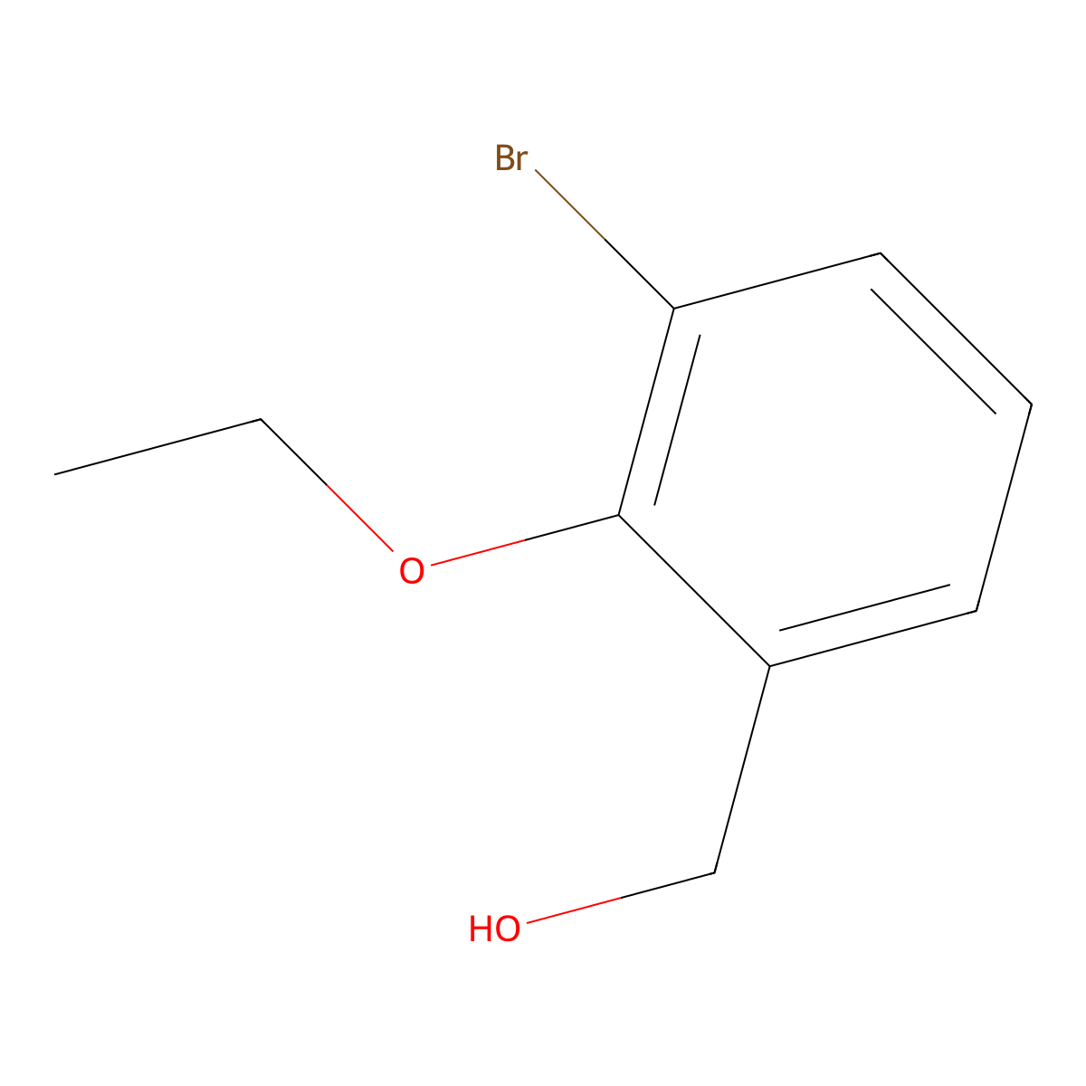 (3-Bromo-2-ethoxyphenyl)methanol molecular structure, CAS 1303899-97-9