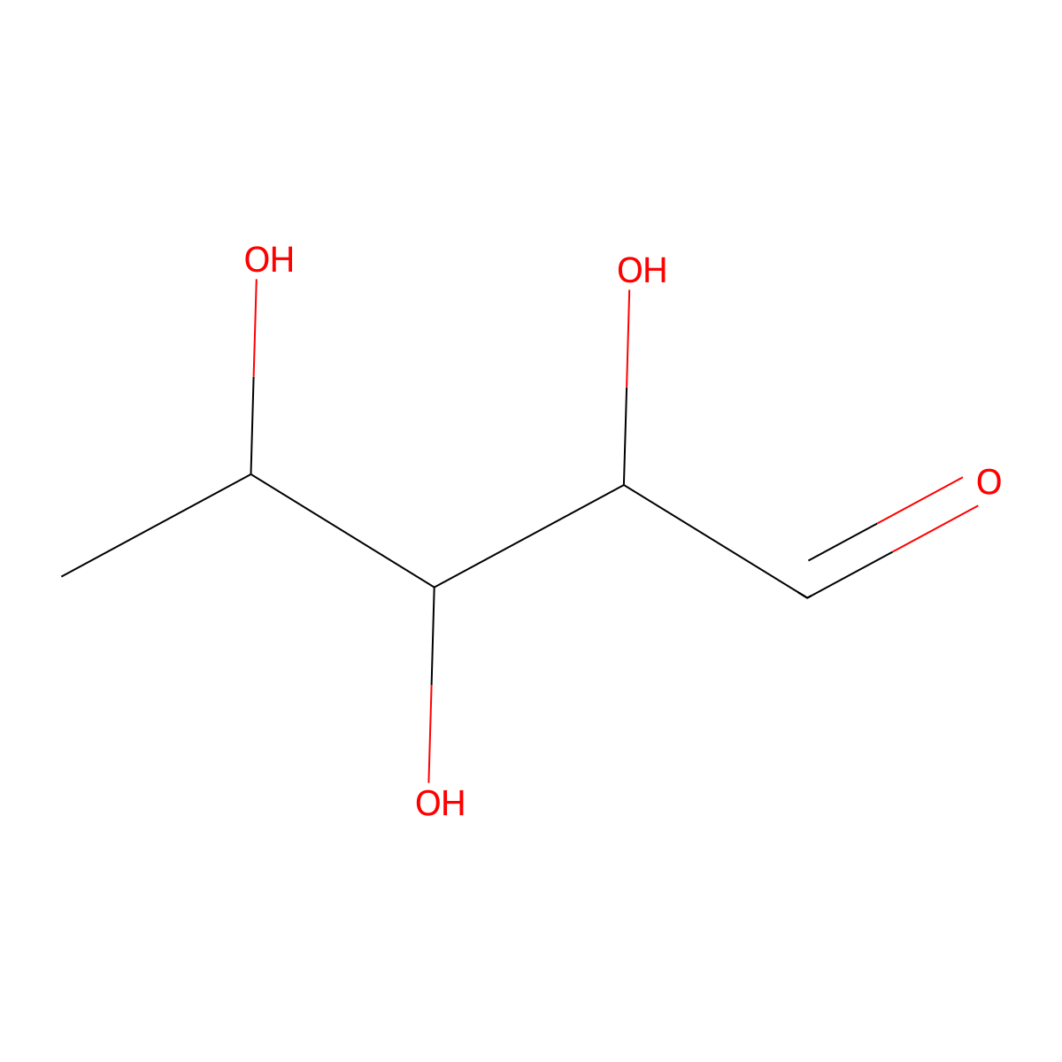 5-Deoxy-L-arabinose molecular structure, CAS 13039-56-0