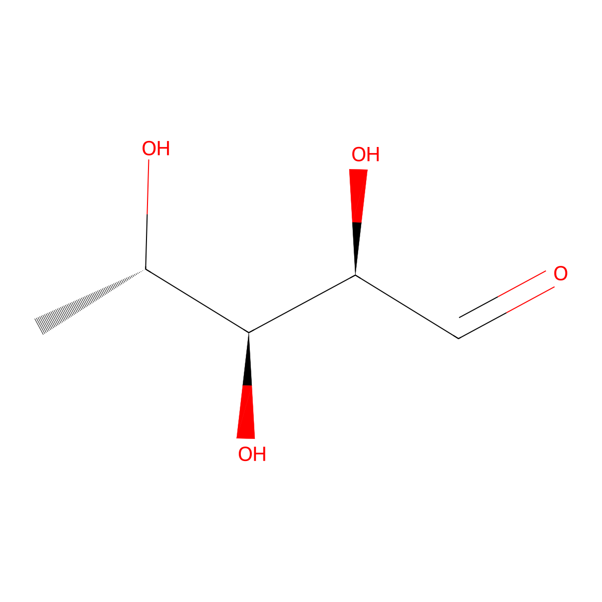 5-Deoxy-L-arabinose molecular structure, CAS 13039-56-0
