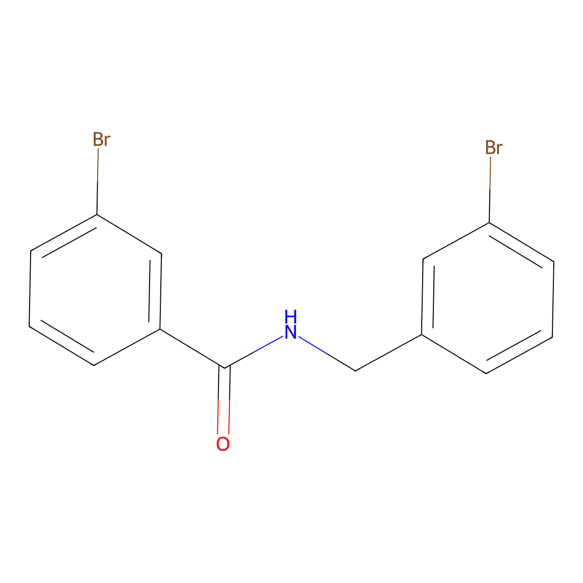 3-bromo-N-[(3-bromophenyl)methyl]benzamide molecular structure, CAS 1303965-65-2