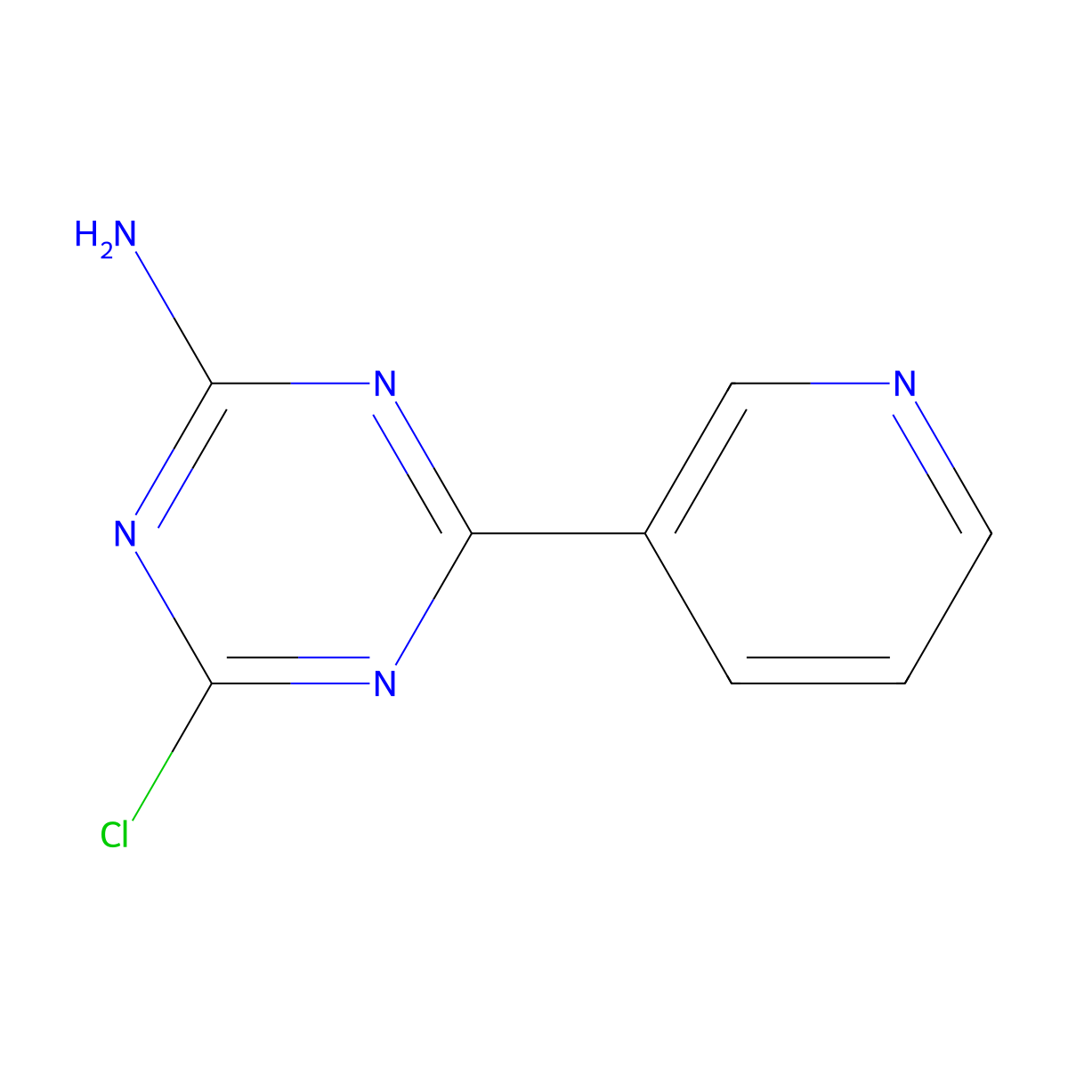 2-Amino-4-chloro-6-(3-pyridyl)-1,3,5-triazine molecular structure, CAS 1303967-22-7