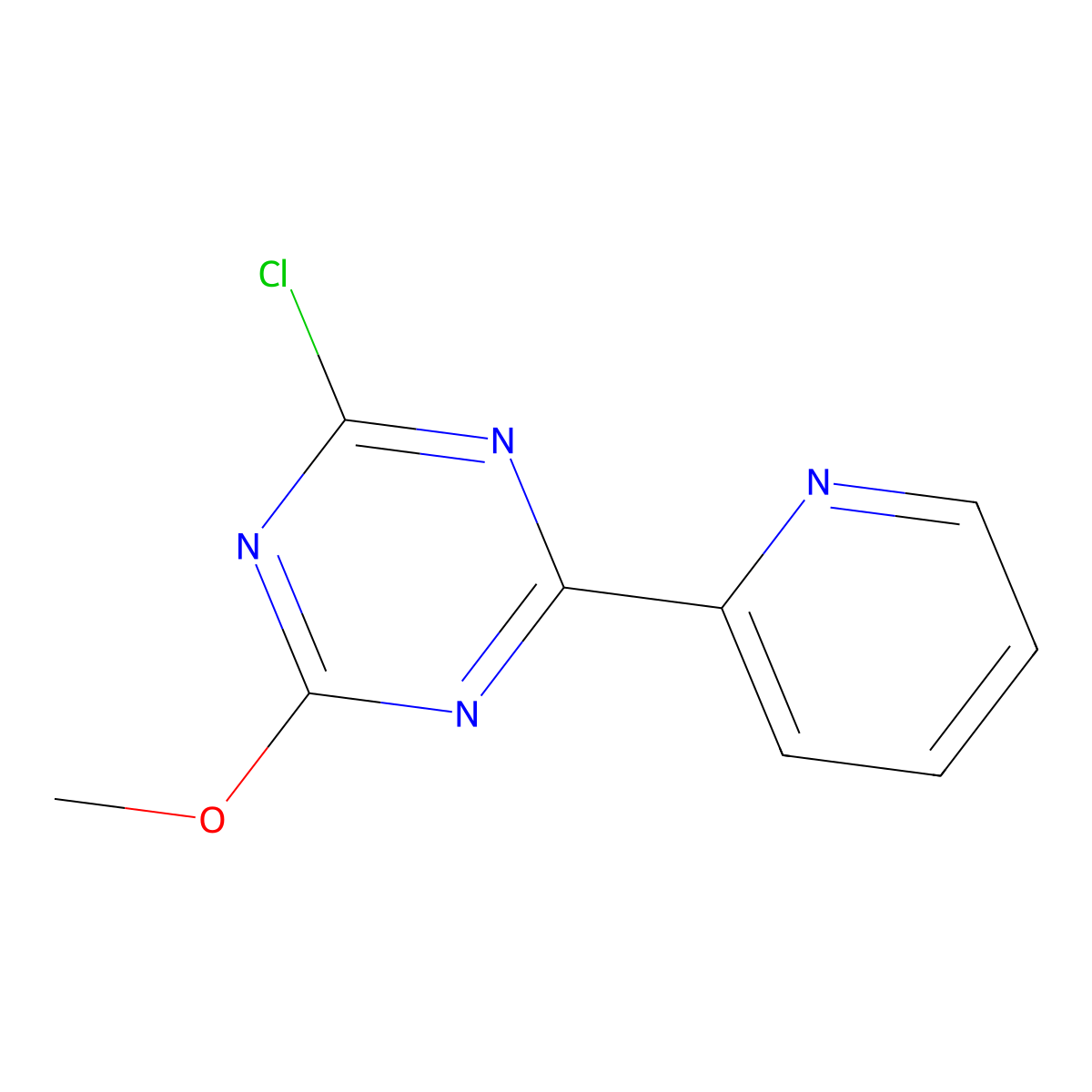 2-Chloro-4-(2-pyridyl)-6-methoxy-1,3,5-triazine molecular structure, CAS 1303967-32-9