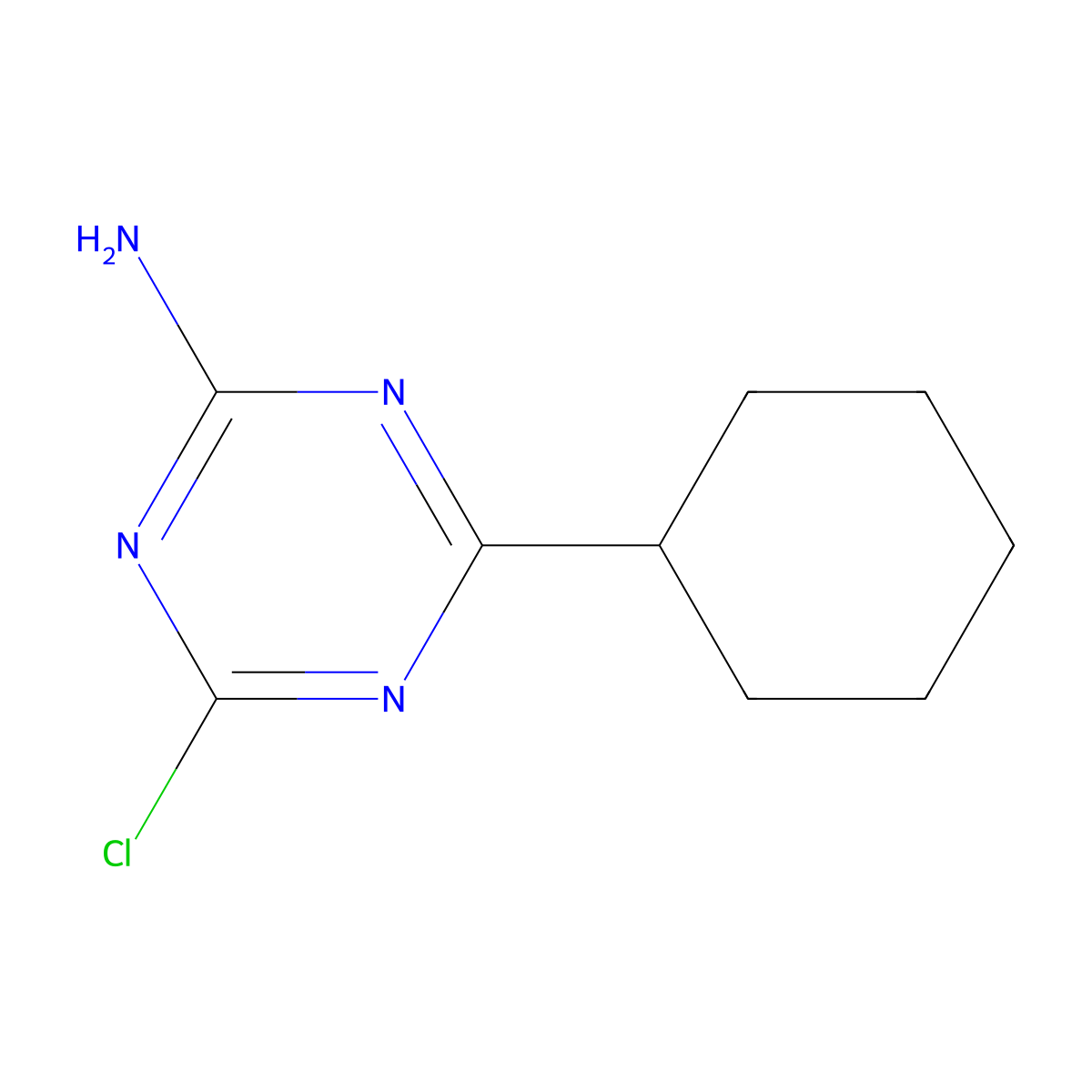 4-Chloro-6-cyclohexyl-1,3,5-triazin-2-amine molecular structure, CAS 1303967-42-1