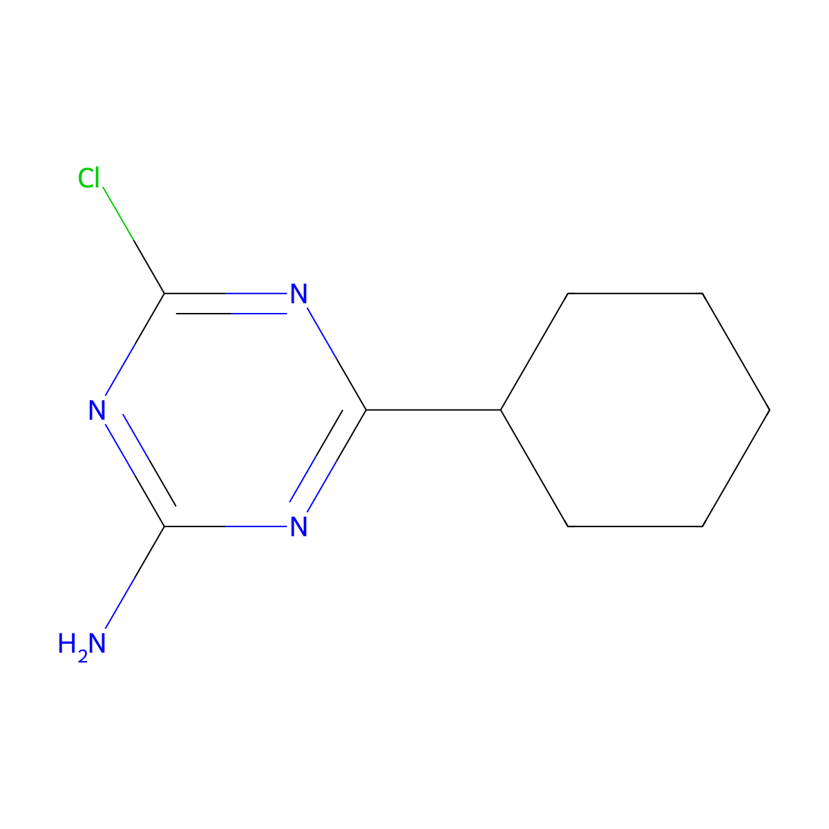 4-Chloro-6-cyclohexyl-1,3,5-triazin-2-amine molecular structure, CAS 1303967-42-1