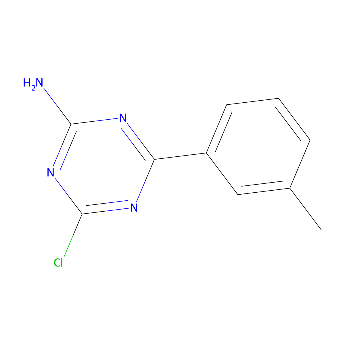 2-Amino-4-chloro-6-(3-tolyl)-1,3,5-triazine molecular structure, CAS 1303967-53-4