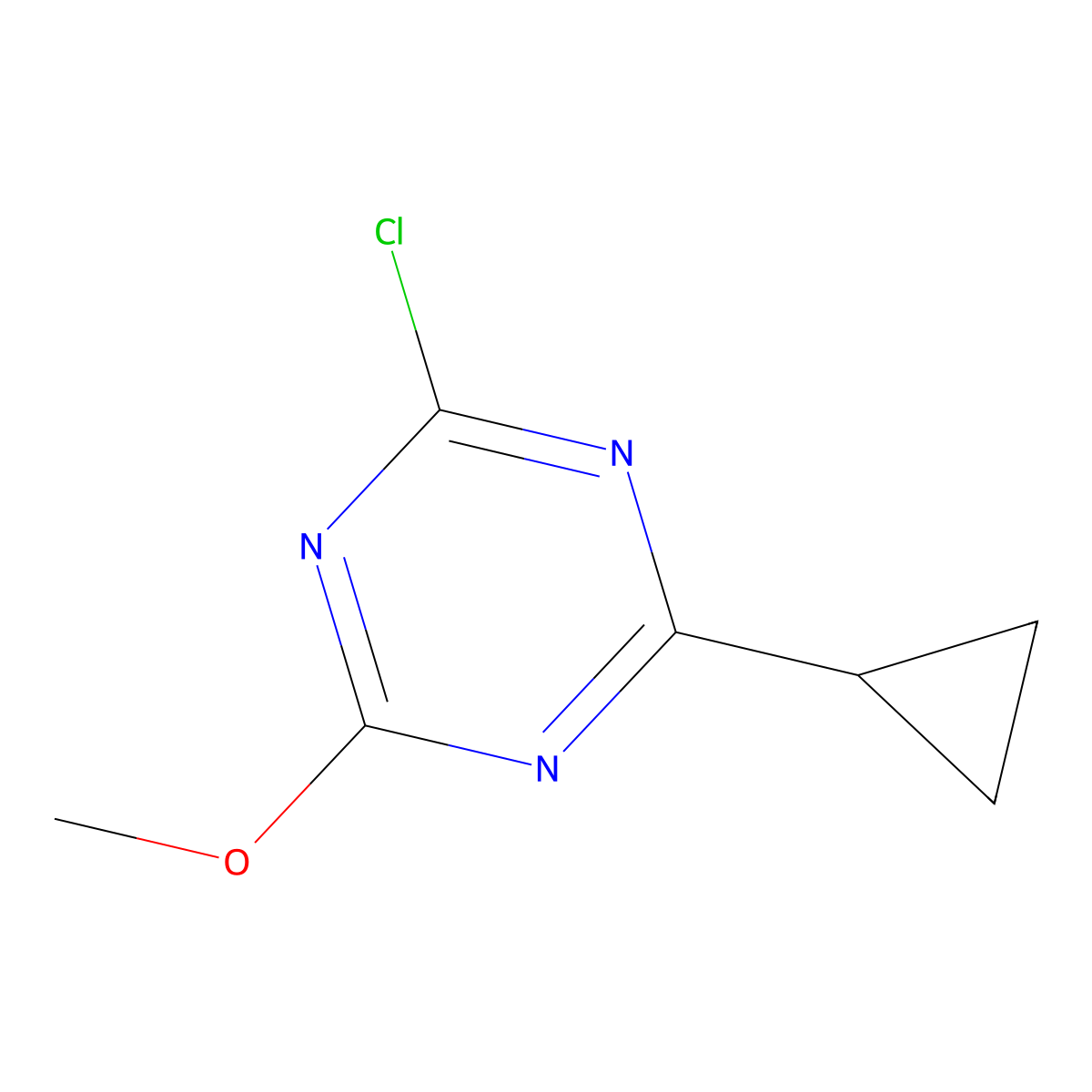 2-Chloro-4-cyclopropyl-6-methoxy-1,3,5-triazine molecular structure, CAS 1303967-56-7