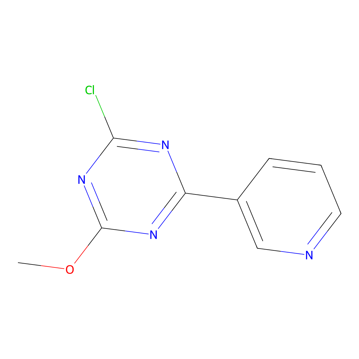 2-Chloro-4-(3-pyridyl)-6-methoxy-1,3,5-triazine molecular structure, CAS 1303967-70-5