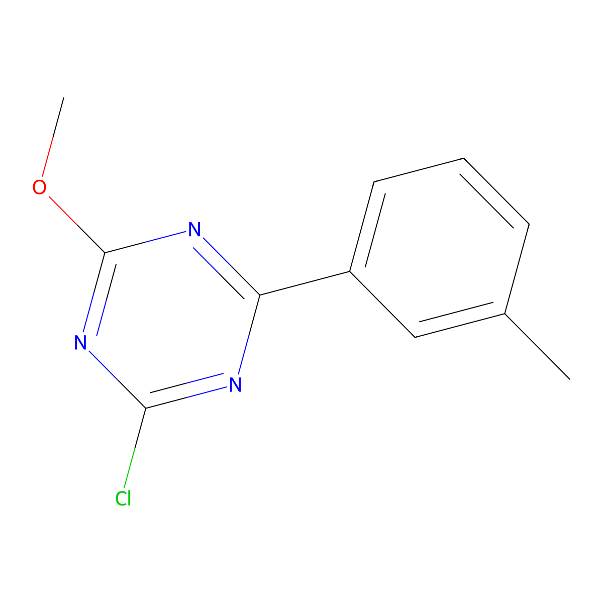 2-Chloro-4-(3-tolyl)-6-methoxy-1,3,5-triazine molecular structure, CAS 1303967-72-7