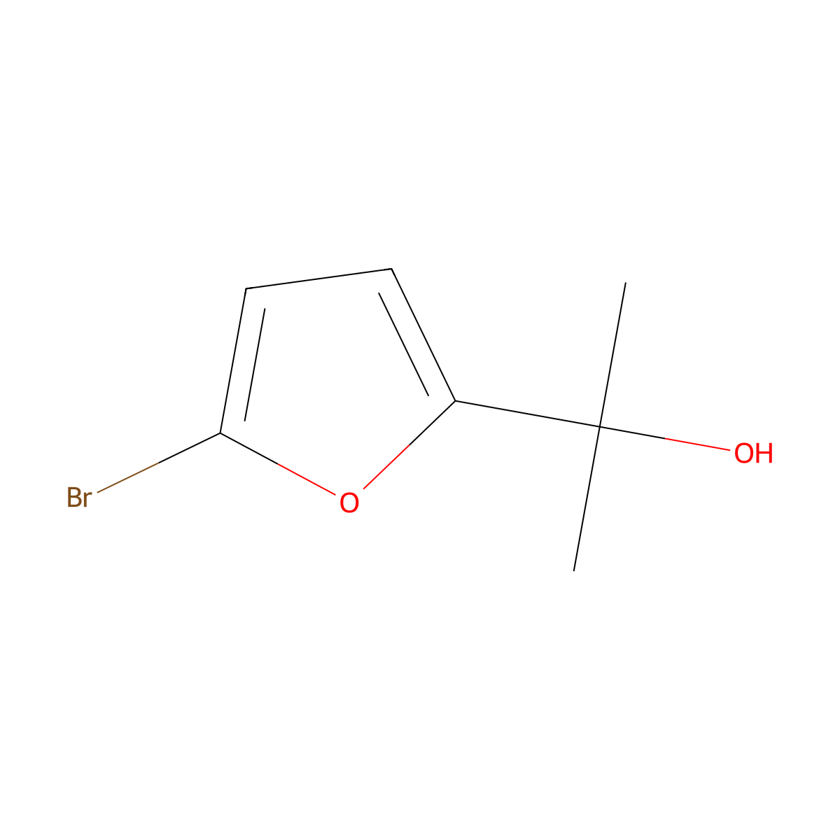2-(5-Bromofuran-2-yl)propan-2-ol molecular structure, CAS 1303967-74-9