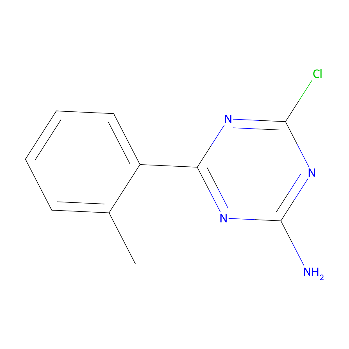 2-Amino-4-chloro-6-(2-tolyl)-1,3,5-triazine molecular structure, CAS 1303967-76-1