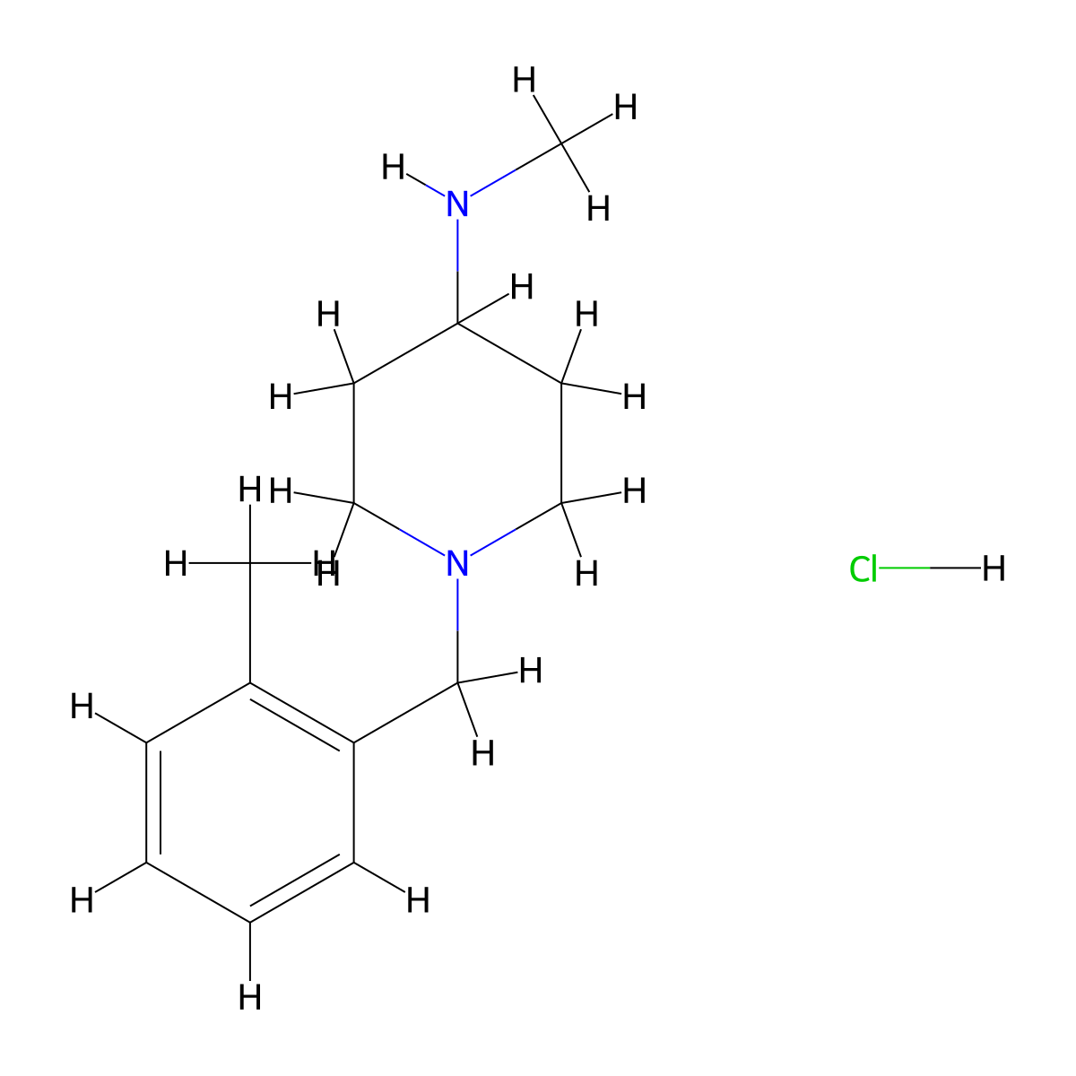 N-Methyl-1-(2-methylbenzyl)piperidin-4-amine hydrochloride molecular structure, CAS 1303967-89-6