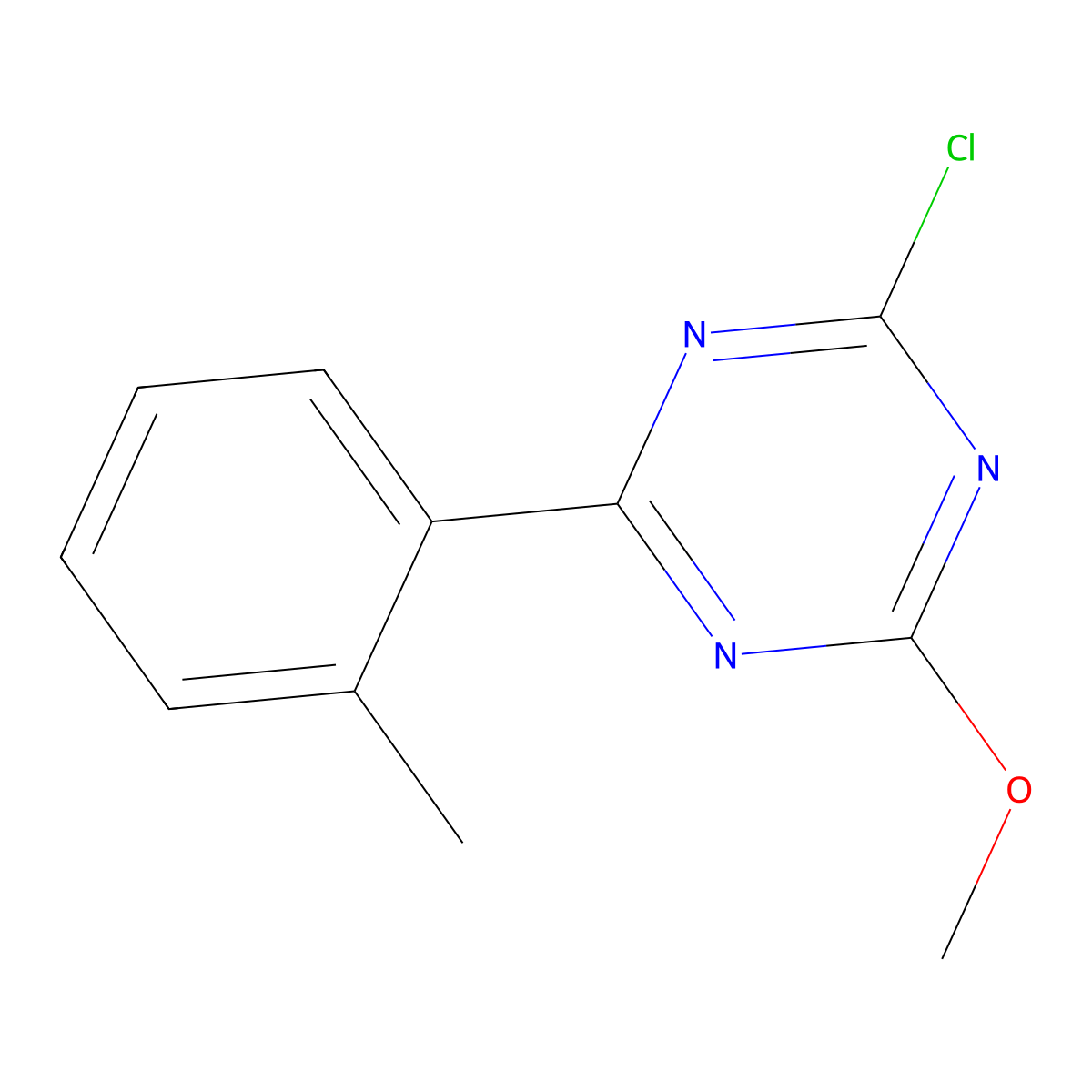 2-Chloro-4-(2-tolyl)-6-methoxy-1,3,5-triazine molecular structure, CAS 1303967-90-9