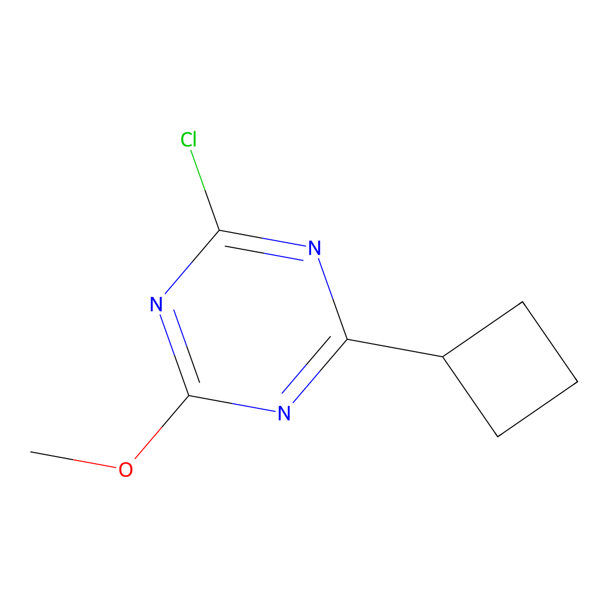 2-Chloro-4-cyclobutyl-6-methoxy-1,3,5-triazine molecular structure, CAS 1303967-91-0