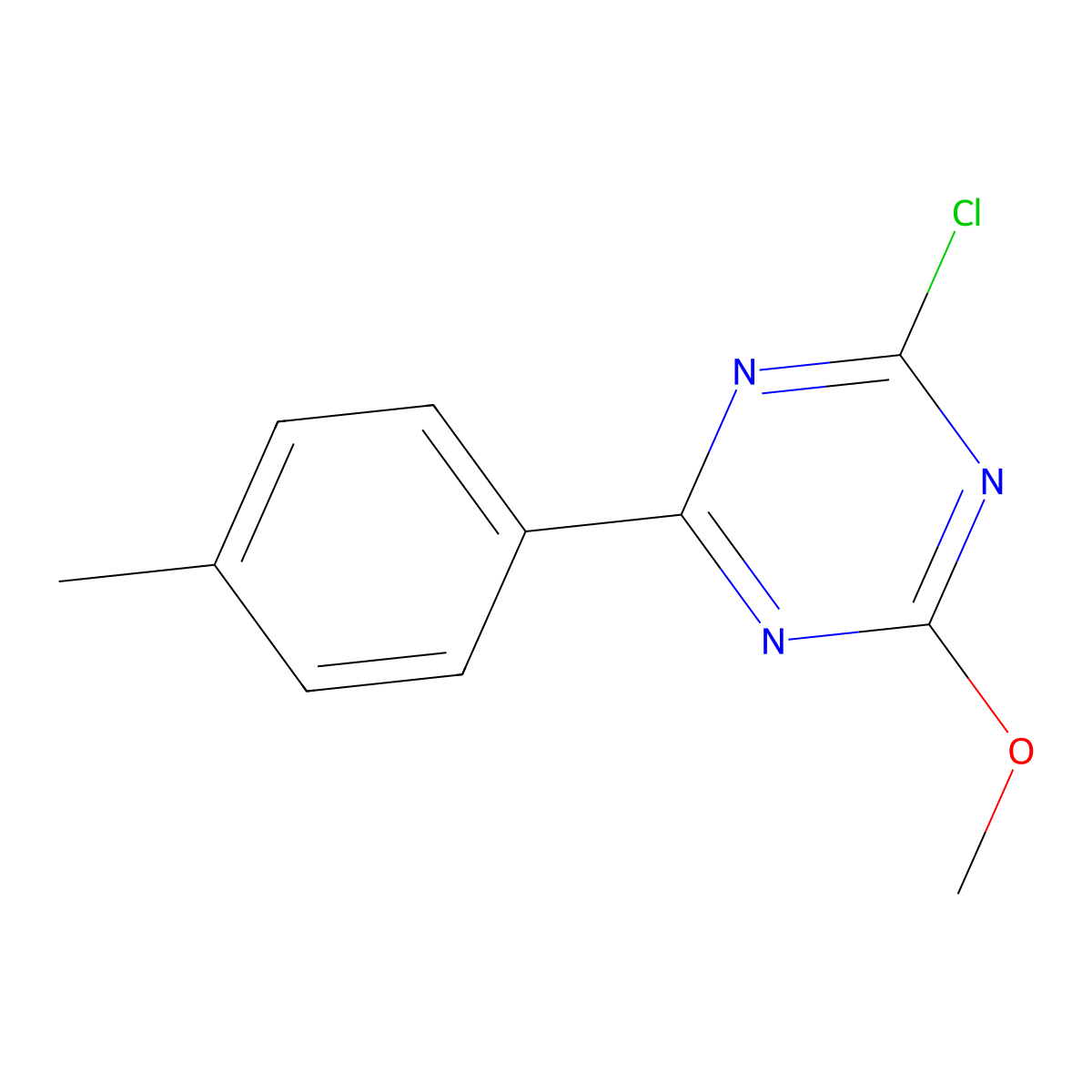 2-Chloro-4-(4-tolyl)-6-methoxy-1,3,5-triazine molecular structure, CAS 1303967-92-1