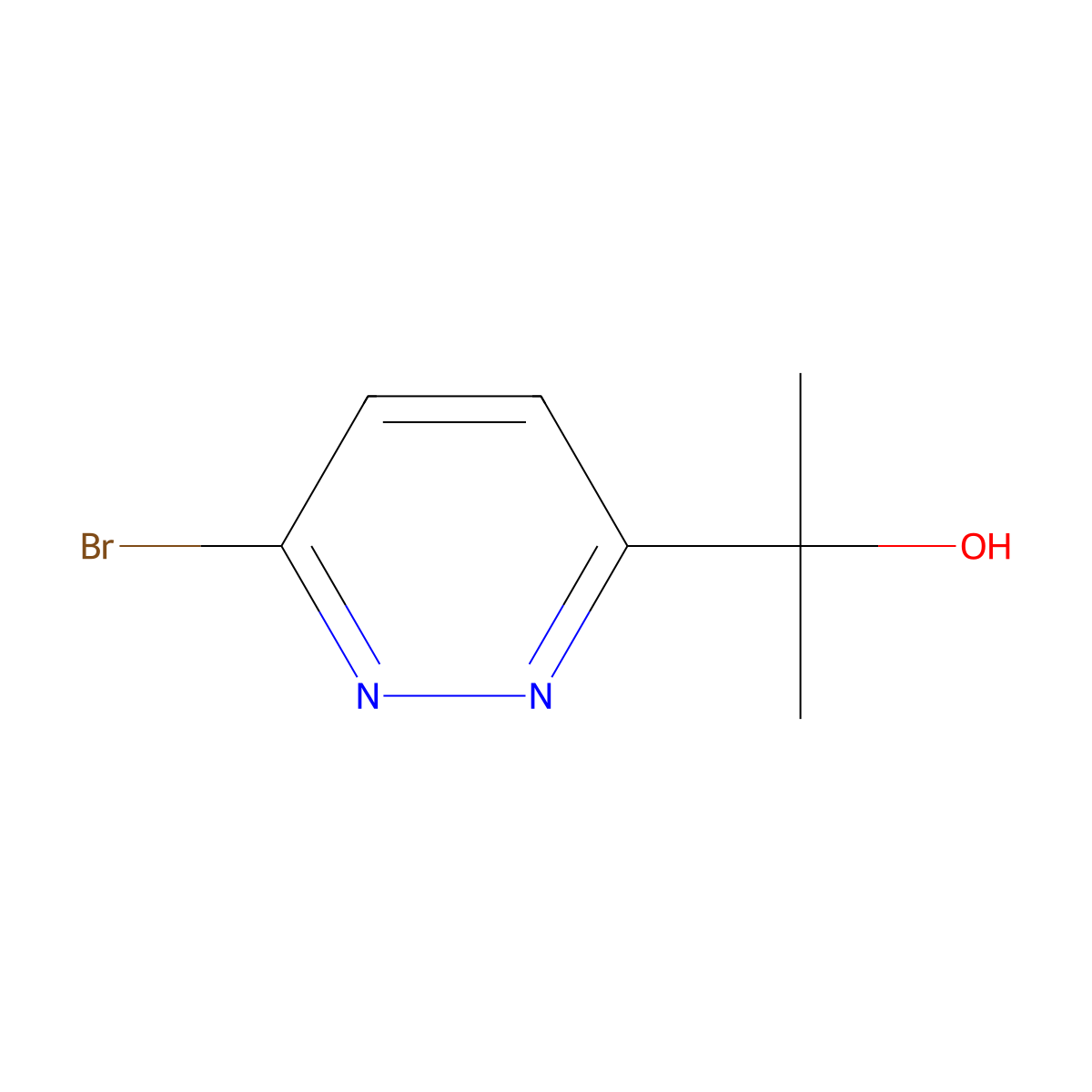 2-(6-Bromopyridazin-3-yl)propan-2-ol molecular structure, CAS 1303968-01-5
