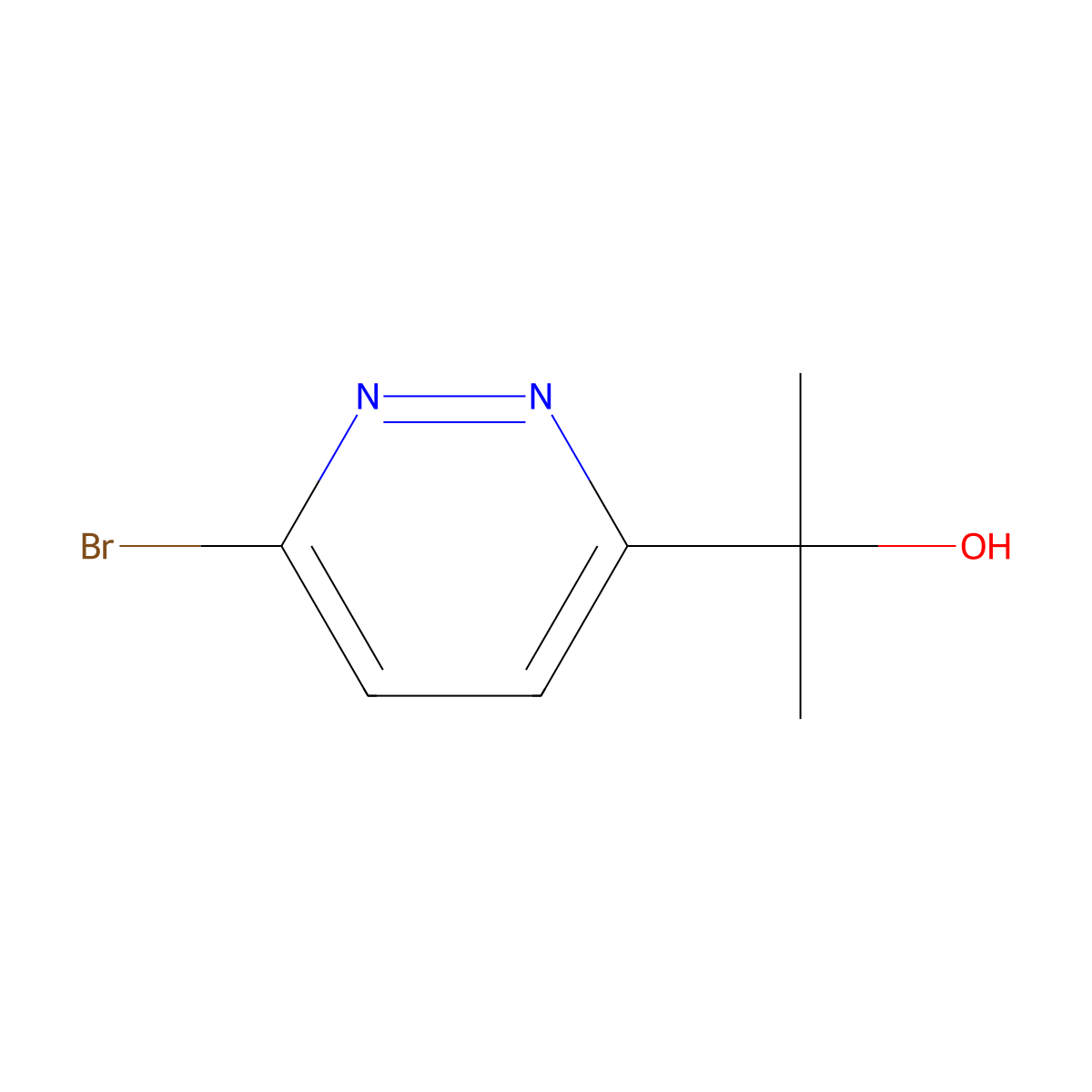 2-(6-Bromopyridazin-3-yl)propan-2-ol molecular structure, CAS 1303968-01-5