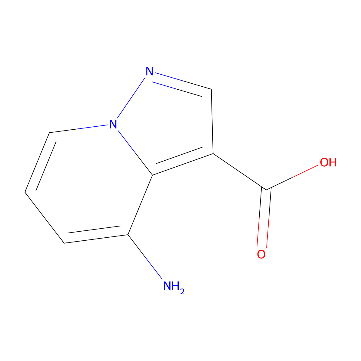 4-Amino-pyrazolo[1,5-a]pyridine-3-carboxylic acid molecular structure, CAS 1303968-10-6