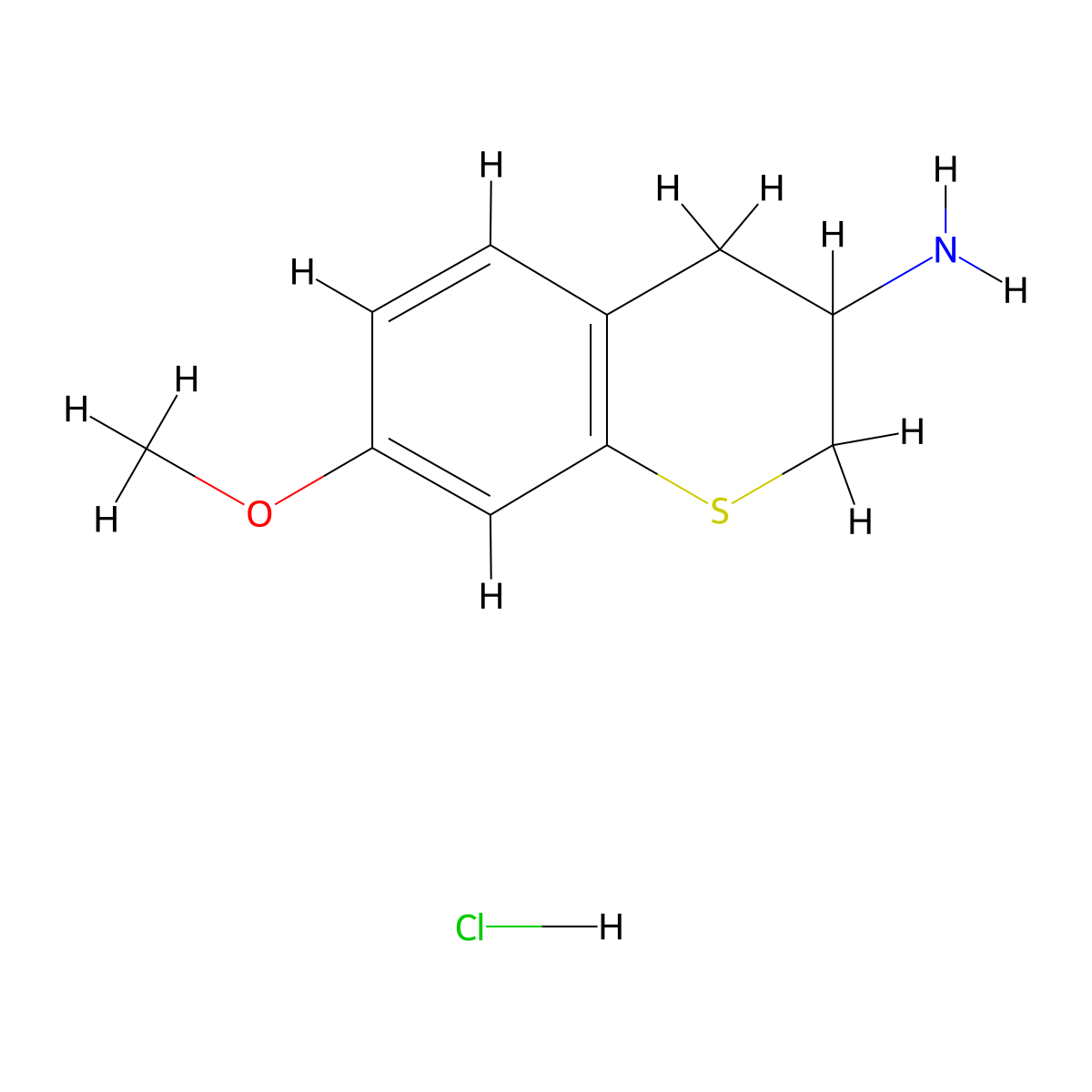 7-Methoxy-thiochroman-3-ylamine hydrochloride molecular structure, CAS 1303968-11-7
