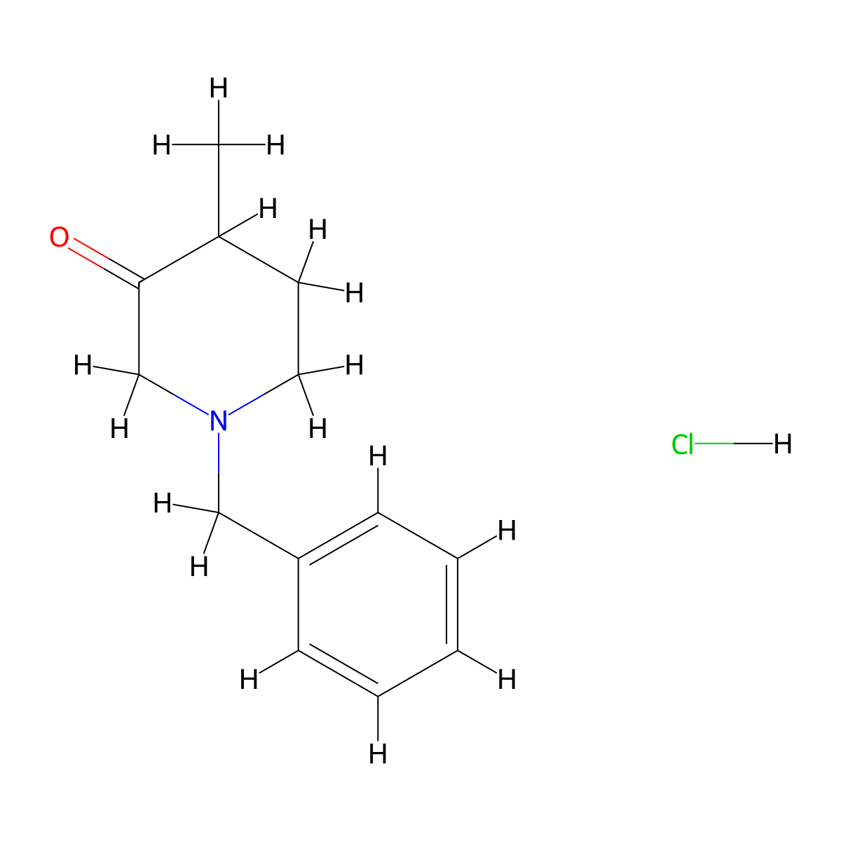 1-Benzyl-4-methylpiperidin-3-one hydrochloride molecular structure, CAS 1303968-15-1