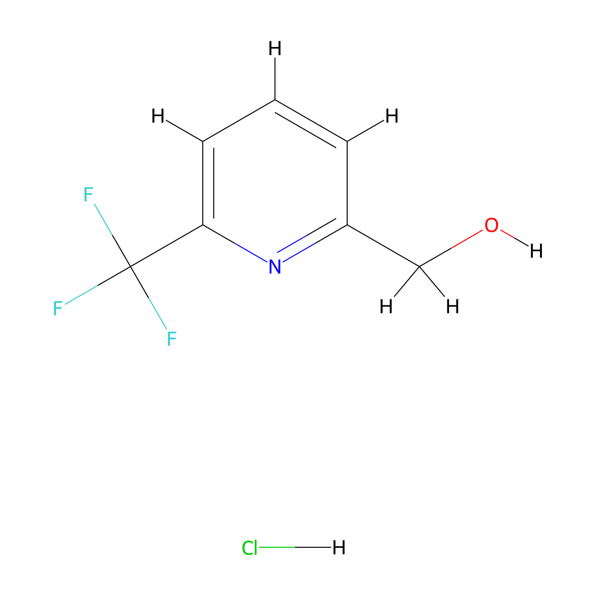 (6-Trifluoromethyl-pyridin-2-yl)-methanol hydrochloride molecular structure, CAS 1303968-19-5