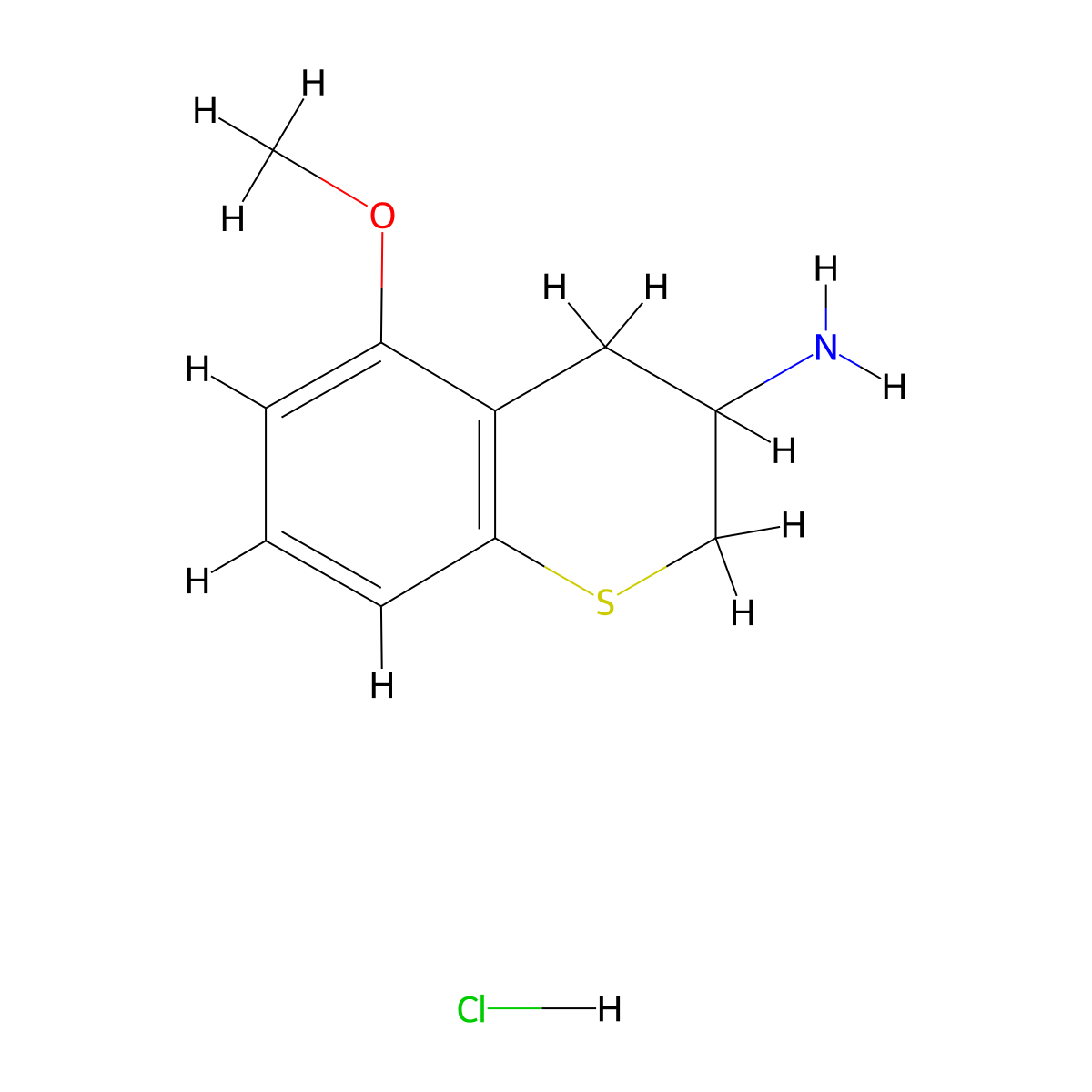 5-Methoxy-thiochroman-3-ylamine hydrochloride molecular structure, CAS 1303968-35-5