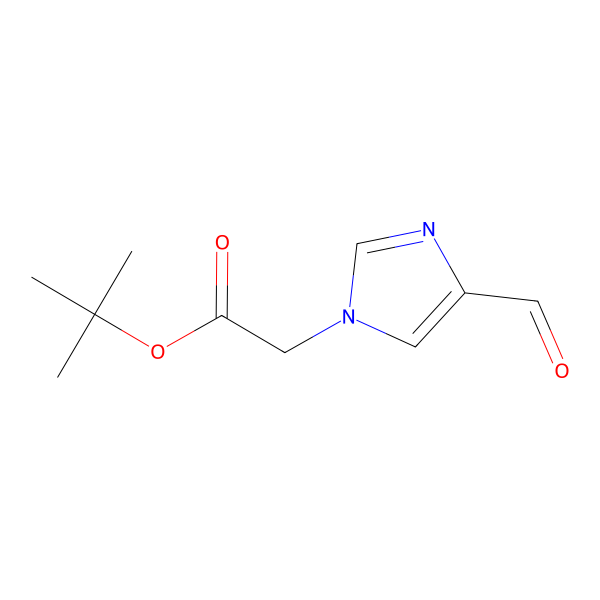 (4-Formyl-imidazol-1-yl)-acetic acid tert-butyl ester molecular structure, CAS 1303968-36-6