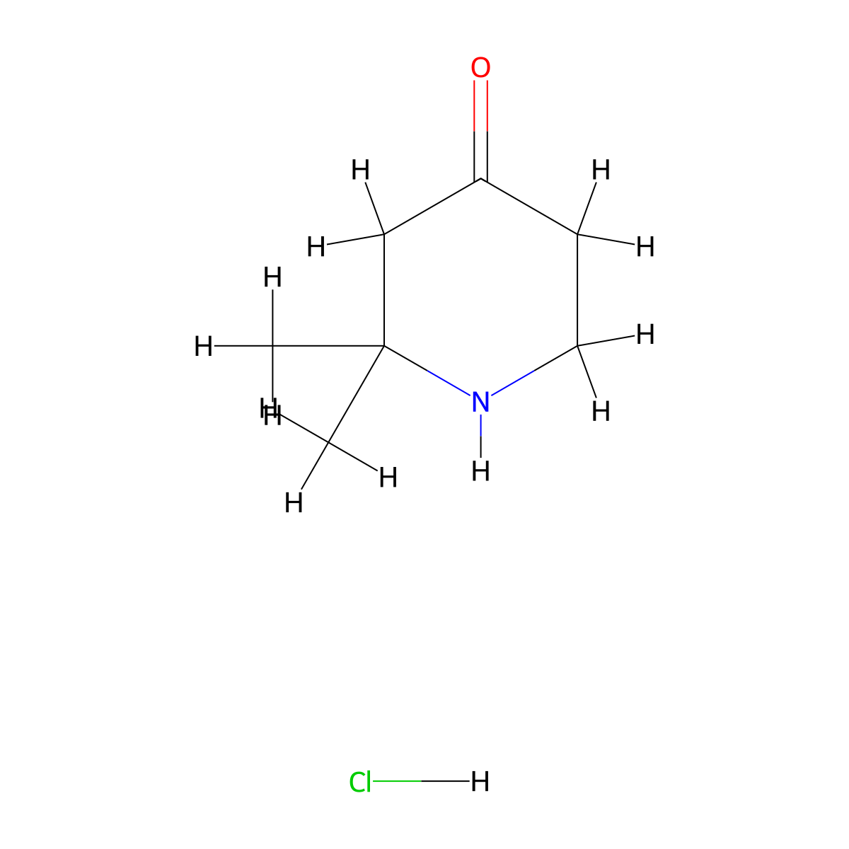 2,2-Dimethylpiperidin-4-one hydrochloride molecular structure, CAS 1303968-37-7