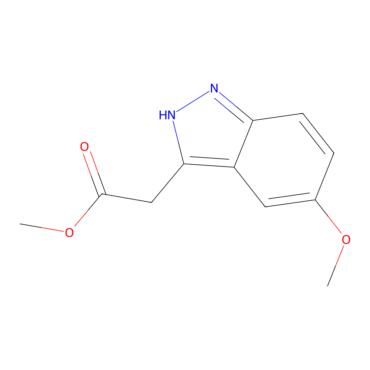 (5-Methoxy-1H-indazol-3-yl)-acetic acid methyl ester molecular structure, CAS 1303968-39-9