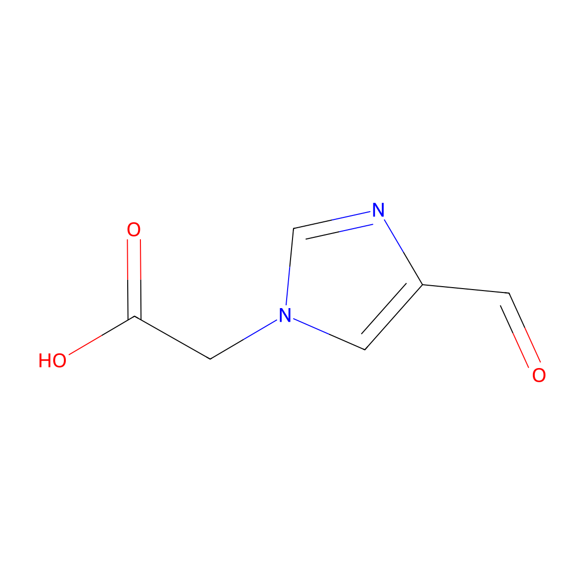 2-(4-Formyl-1H-imidazol-1-yl)acetic acid molecular structure, CAS 1303968-40-2