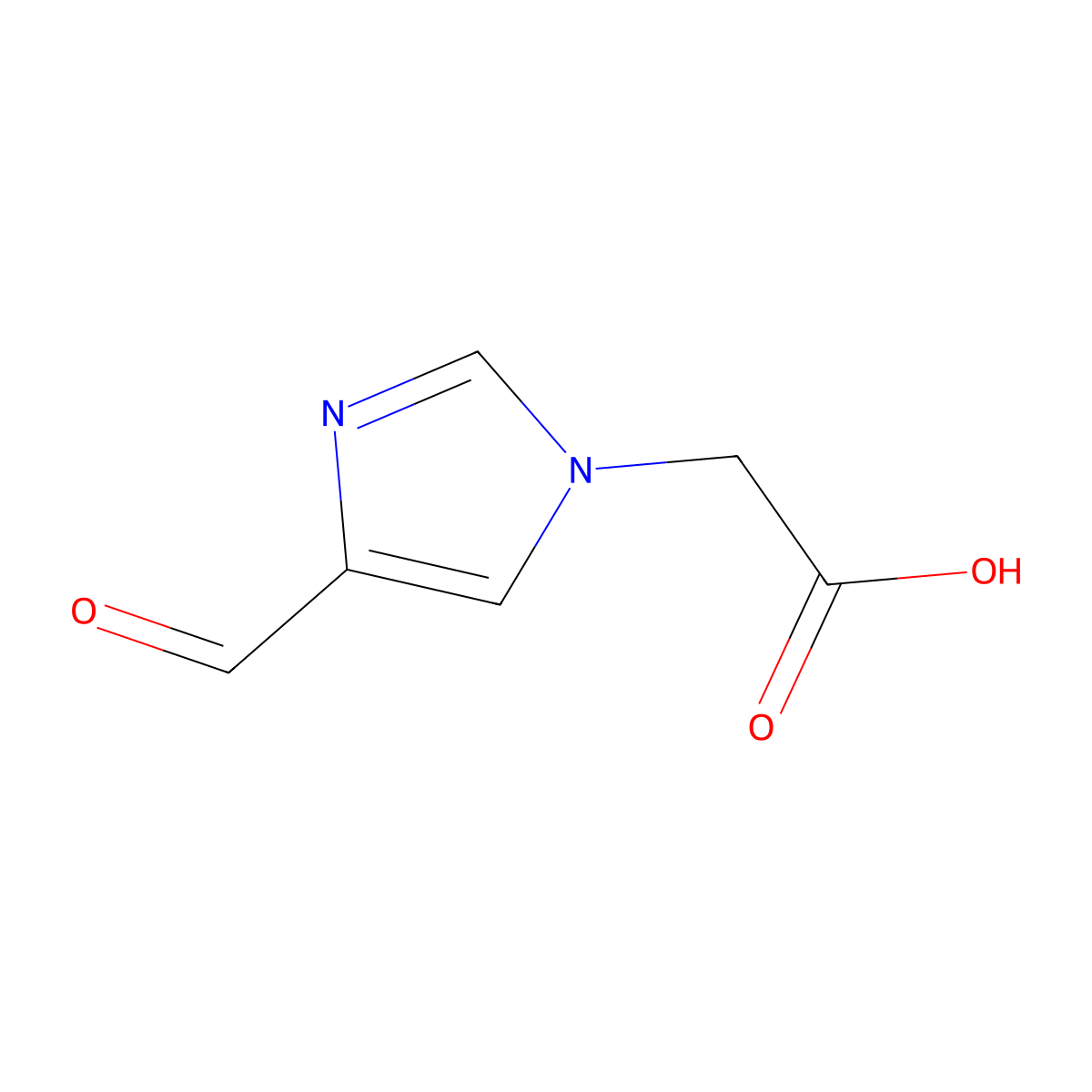 2-(4-Formyl-1H-imidazol-1-yl)acetic acid molecular structure, CAS 1303968-40-2