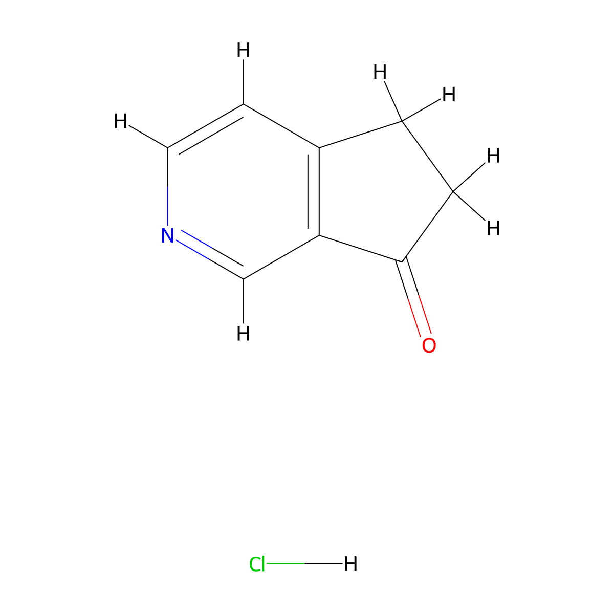 5H-Cyclopenta[c]pyridin-7(6H)-one hydrochloride molecular structure, CAS 1303968-42-4
