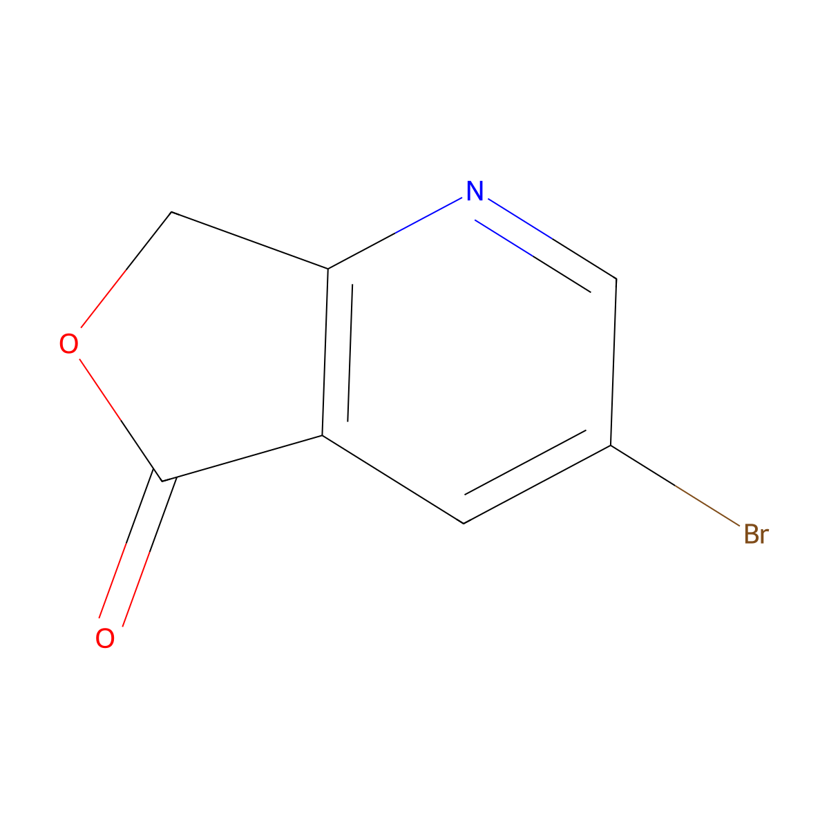 3-Bromo-7H-furo[3,4-b]pyridin-5-one molecular structure, CAS 1303968-43-5