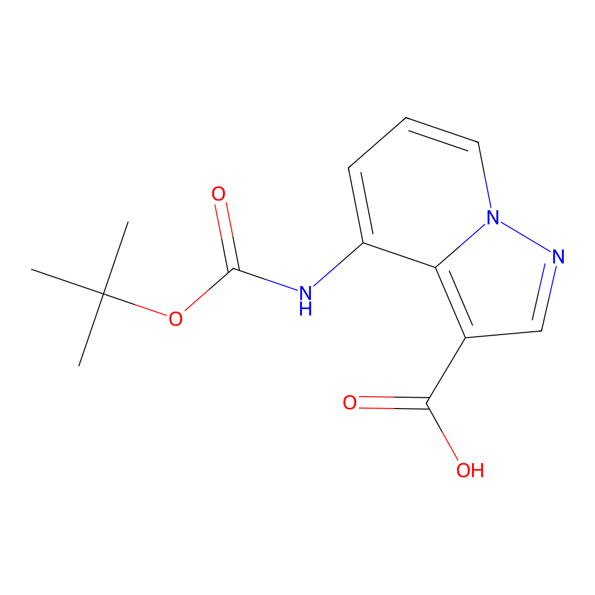4-tert-Butoxycarbonylamino-pyrazolo[1,5-a]pyridine-3-carboxylic acid molecular structure, CAS 1303968-45-7