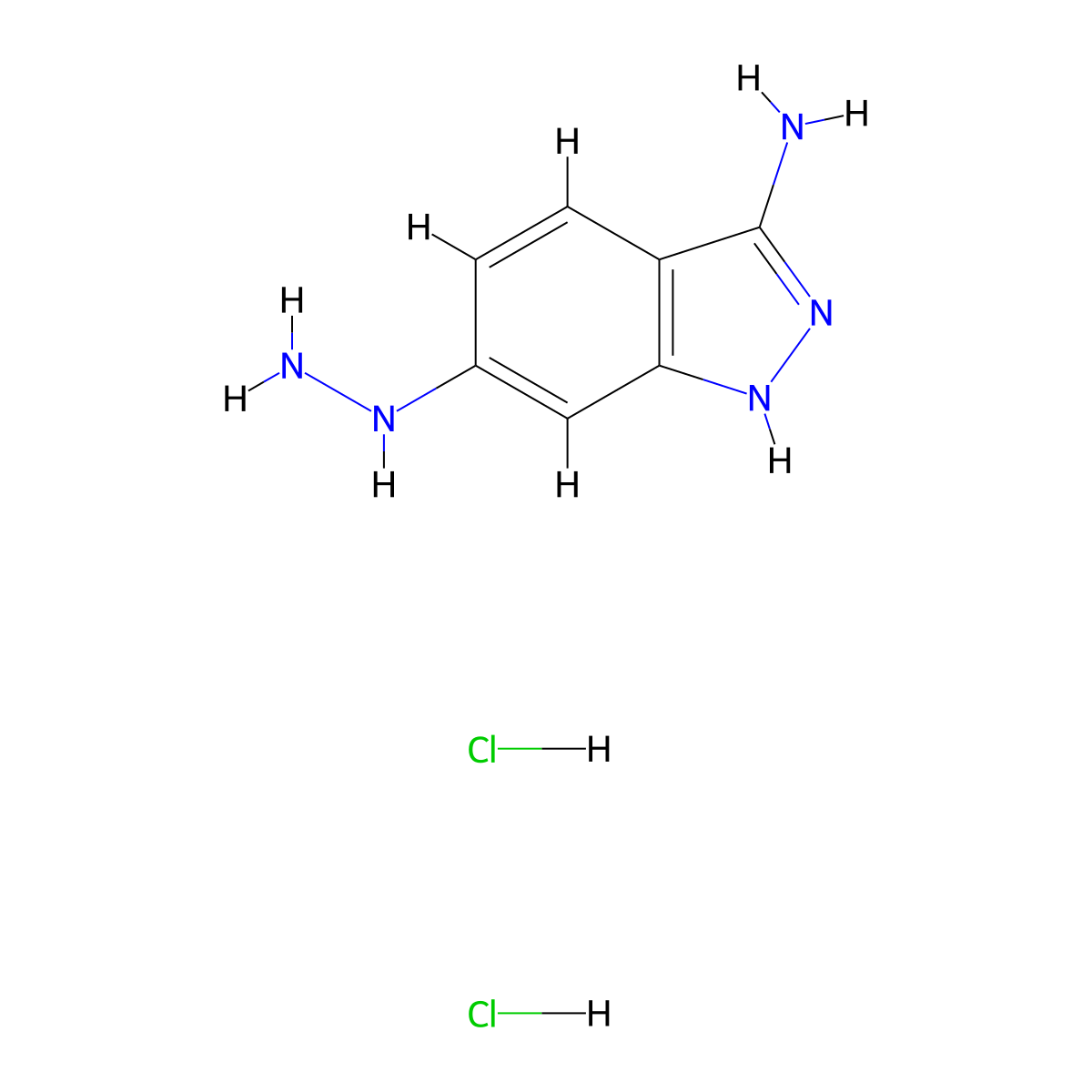 6-Hydrazino-1H-indazol-3-ylamine dihydrochloride molecular structure, CAS 1303968-48-0