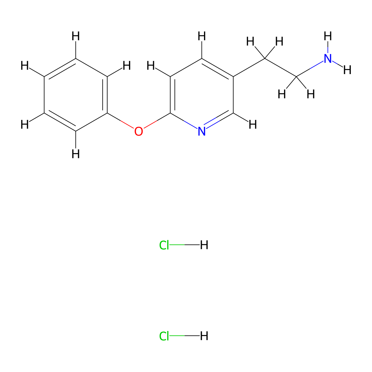 2-(6-Phenoxypyridin-3-yl)ethanamine dihydrochloride molecular structure, CAS 1303968-49-1