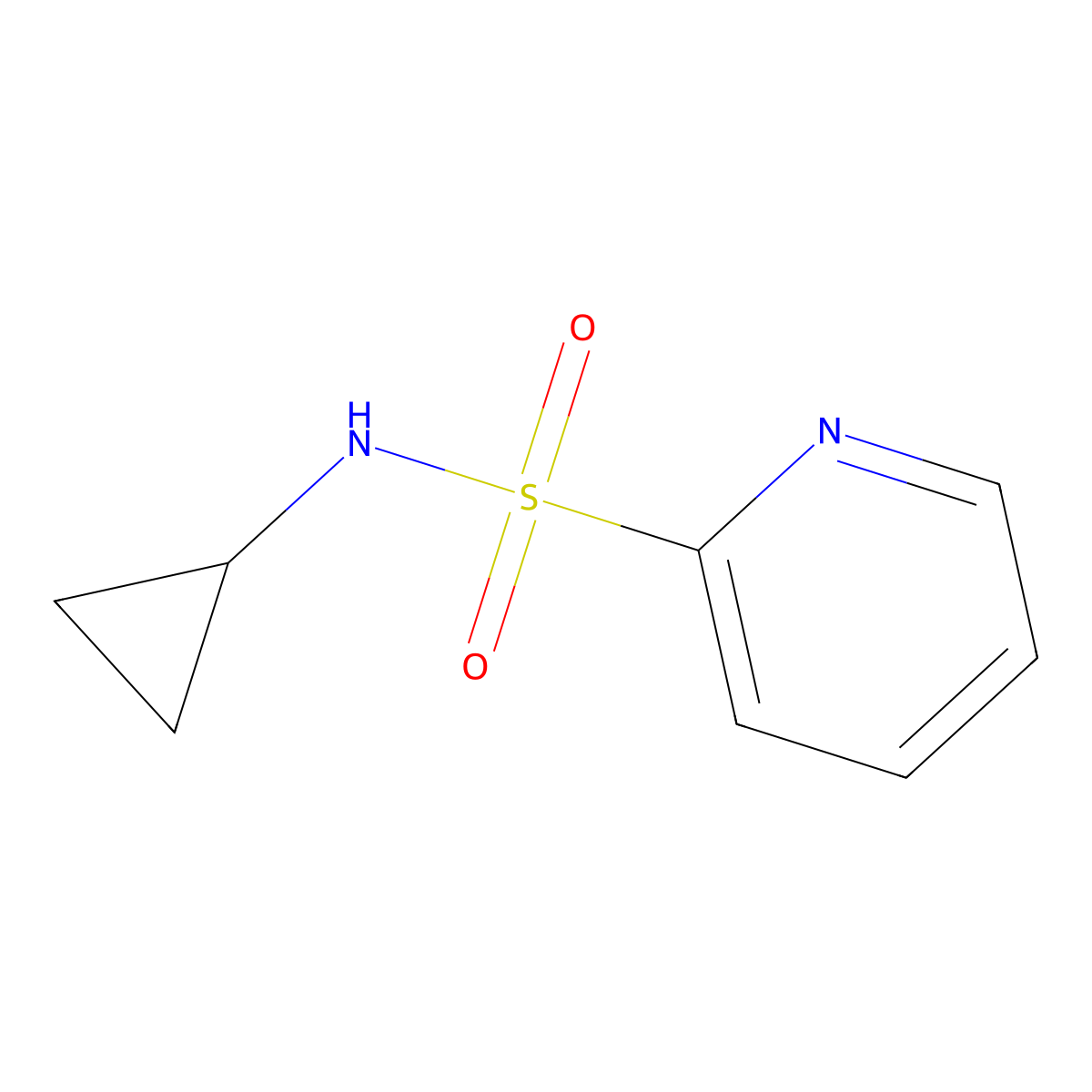 N-cyclopropylpyridine-2-sulfonamide molecular structure, CAS 1303968-52-6