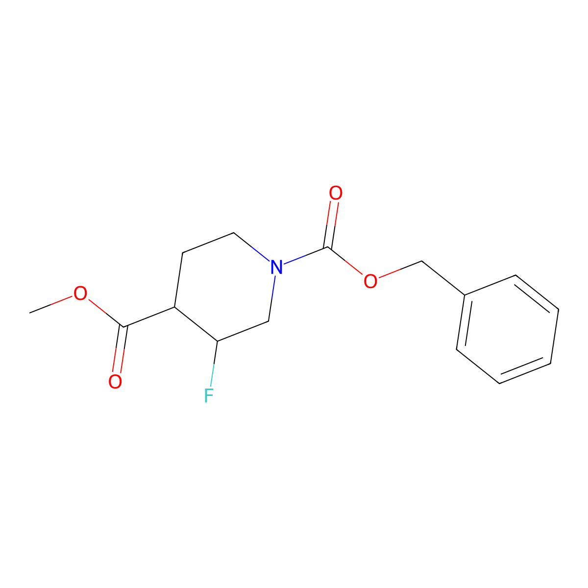 1-Benzyl 4-methyl 3-fluoropiperidine-1,4-dicarboxylate molecular structure, CAS 1303972-82-8