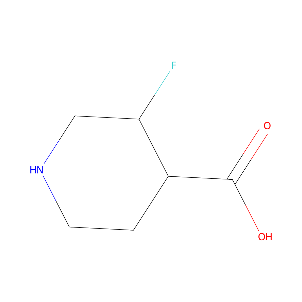 3-Fluoropiperidine-4-carboxylic acid molecular structure, CAS 1303973-41-2