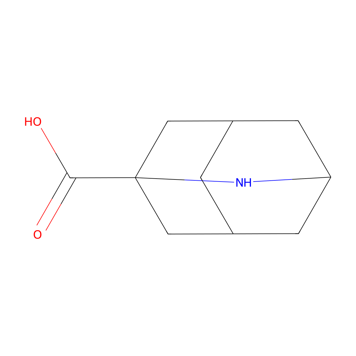 2-Azaadamantane-1-carboxylic acid molecular structure, CAS 1303973-99-0