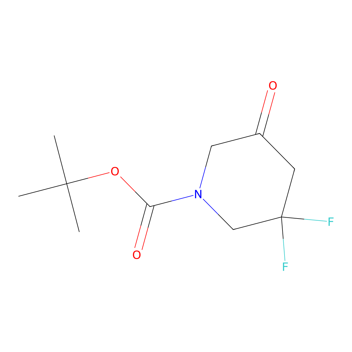 tert-Butyl 3,3-difluoro-5-oxopiperidine-1-carboxylate molecular structure, CAS 1303974-84-6