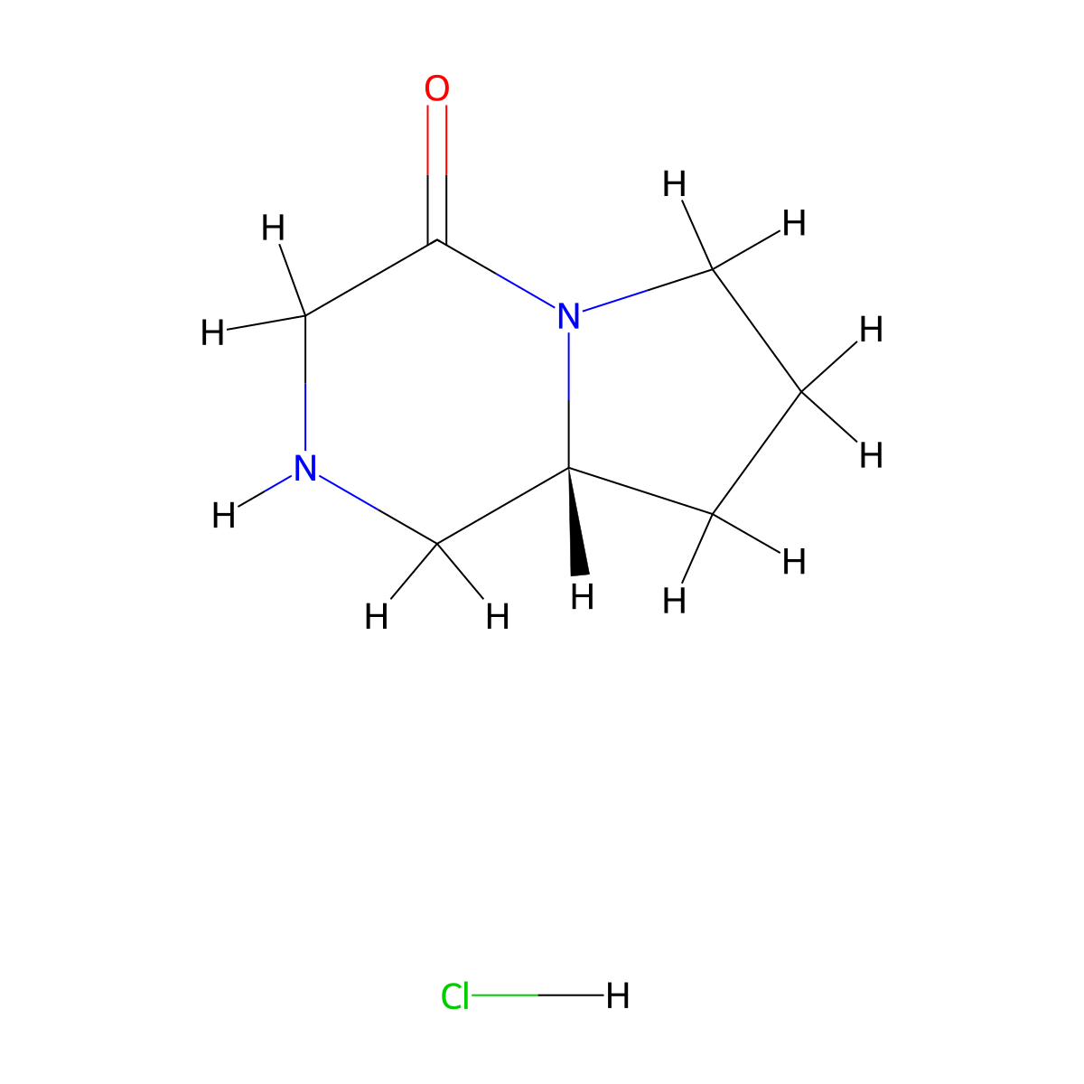(R)-Hexahydro-pyrrolo[1,2-a]pyrazin-4-one hydrochloride molecular structure, CAS 1303974-99-3