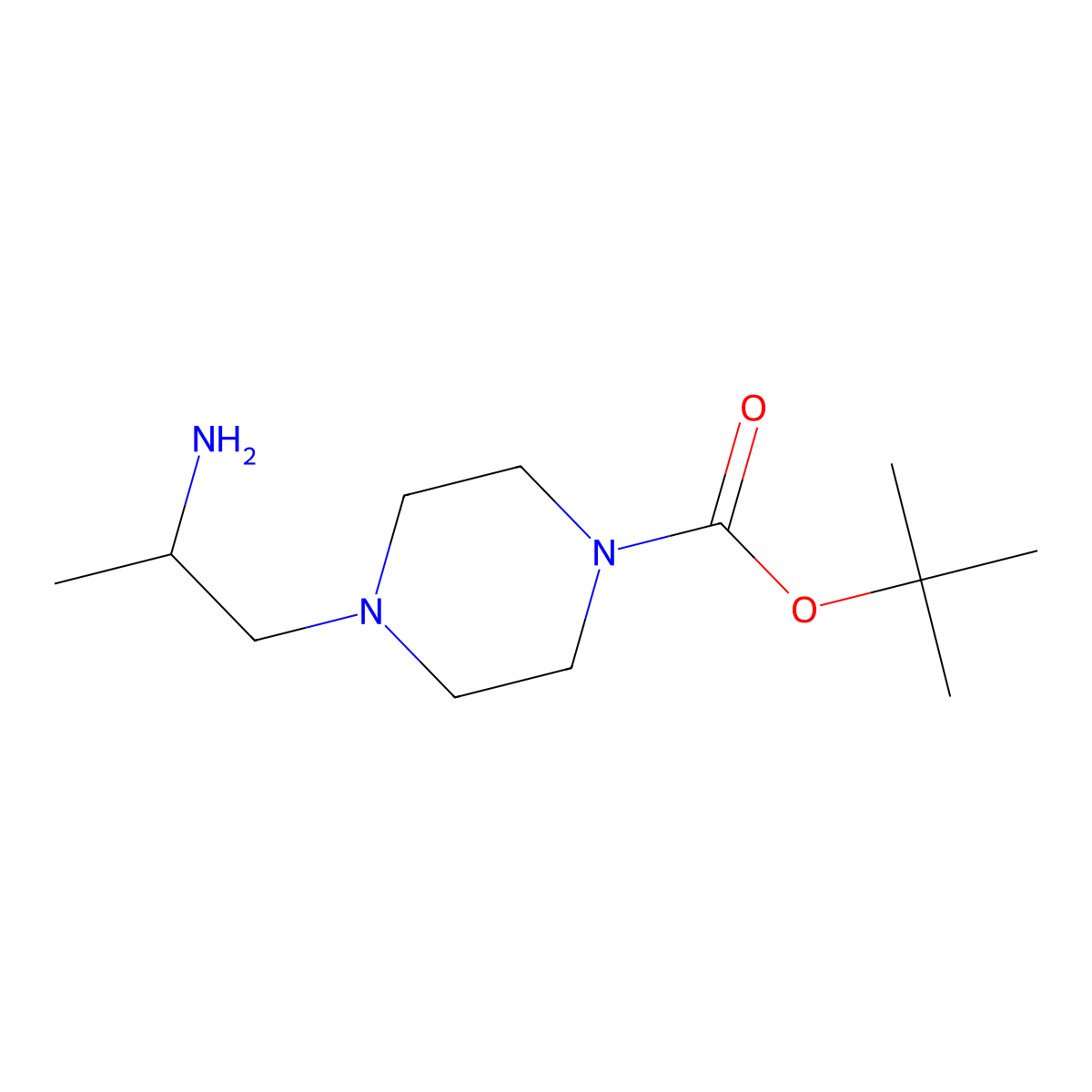 (R)-4-(2-Amino-propyl)-piperazine-1-carboxylic acid tert-butyl ester molecular structure, CAS 1303975-03-2