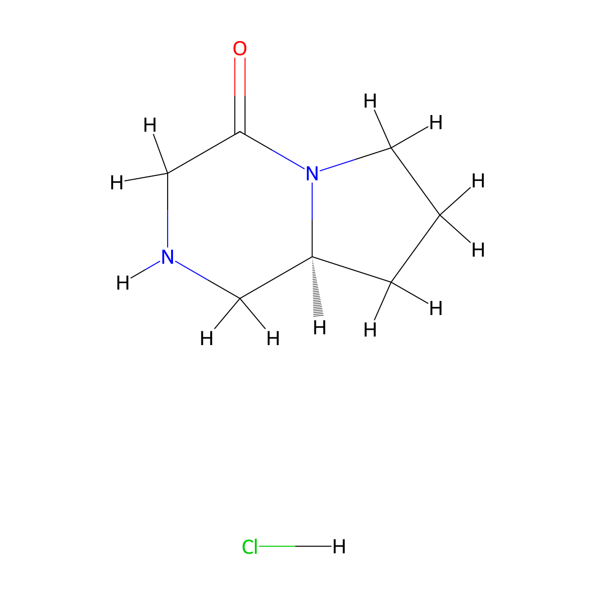 (S)-Hexahydro-pyrrolo[1,2-a]pyrazin-4-one hydrochloride molecular structure, CAS 1303975-09-8