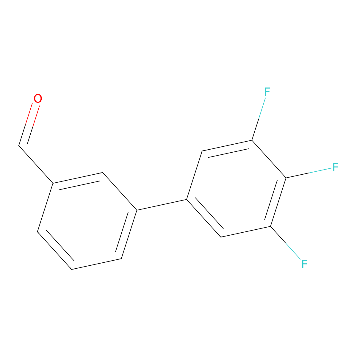 3',4',5'-Trifluoro-[1,1'-biphenyl]-3-carbaldehyde molecular structure, CAS 1303990-84-2