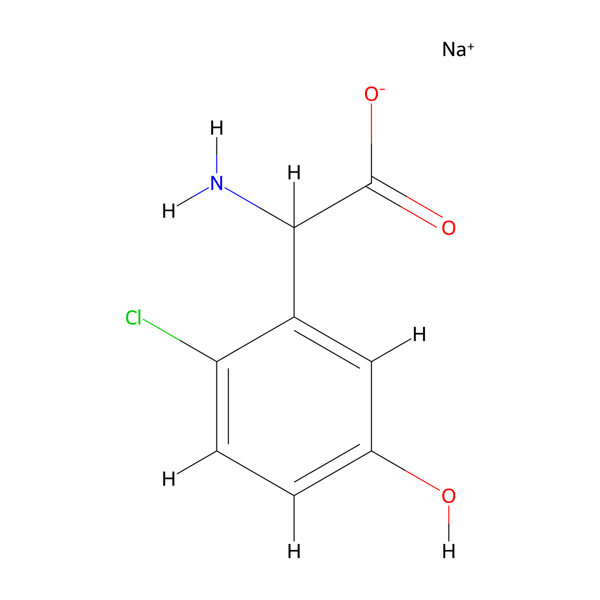 CHPG Sodium salt molecular structure, CAS 1303993-73-8