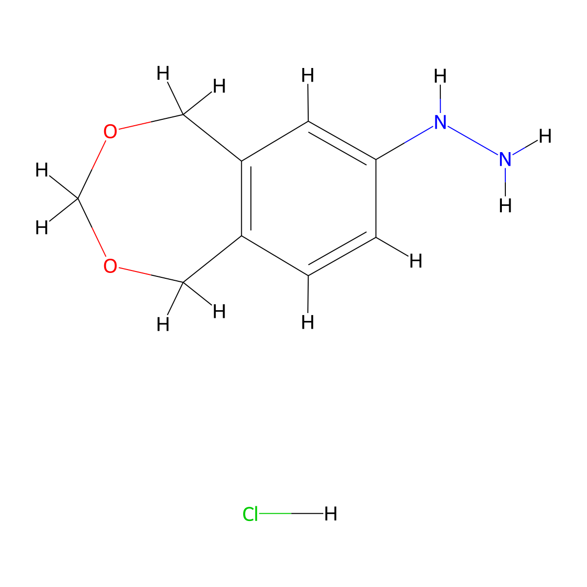 1,5-Dihydro-2,4-benzodioxepin-7-ylhydrazine hydrochloride molecular structure, CAS 1303994-02-6