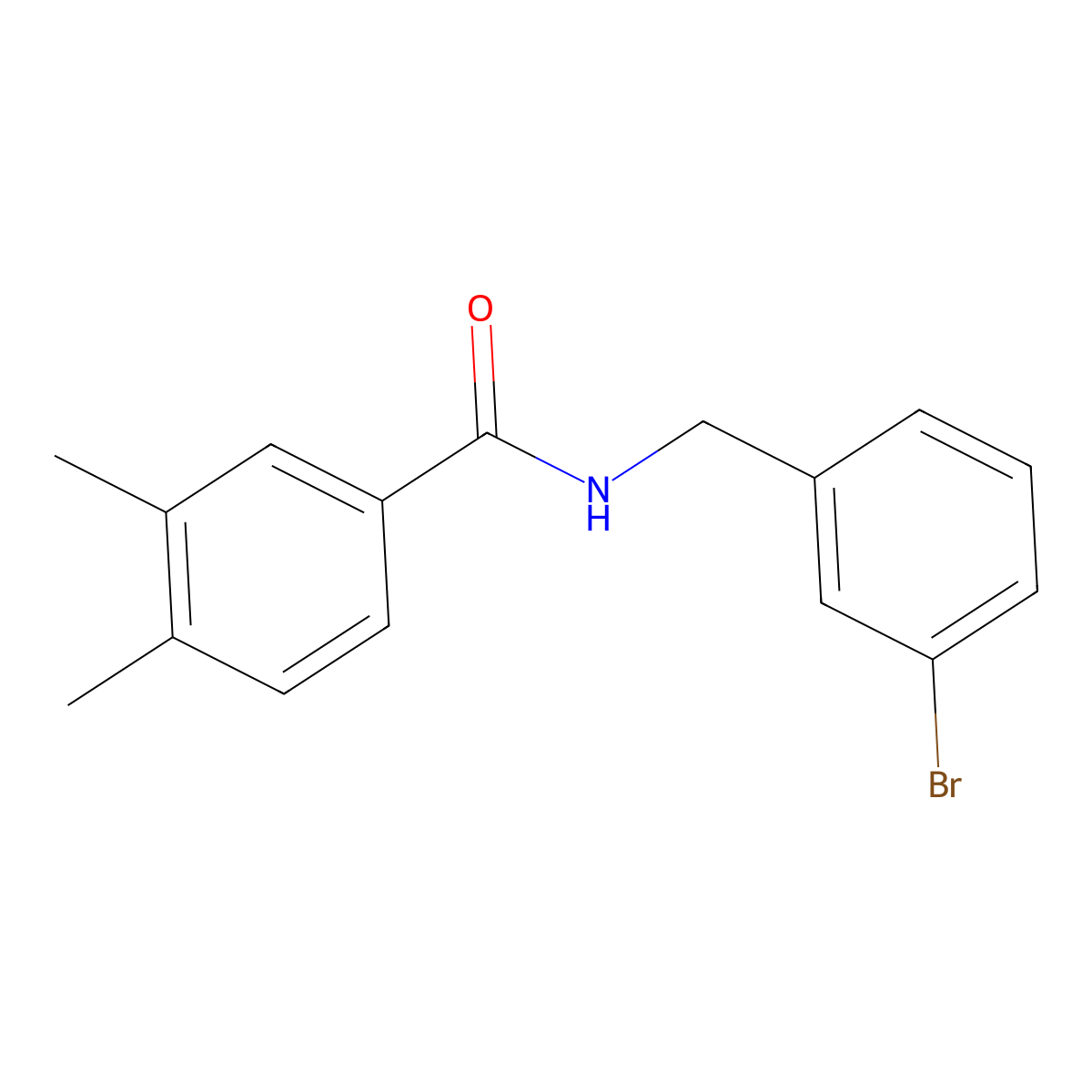N-[(3-bromophenyl)methyl]-3,4-dimethylbenzamide molecular structure, CAS 1303999-21-4