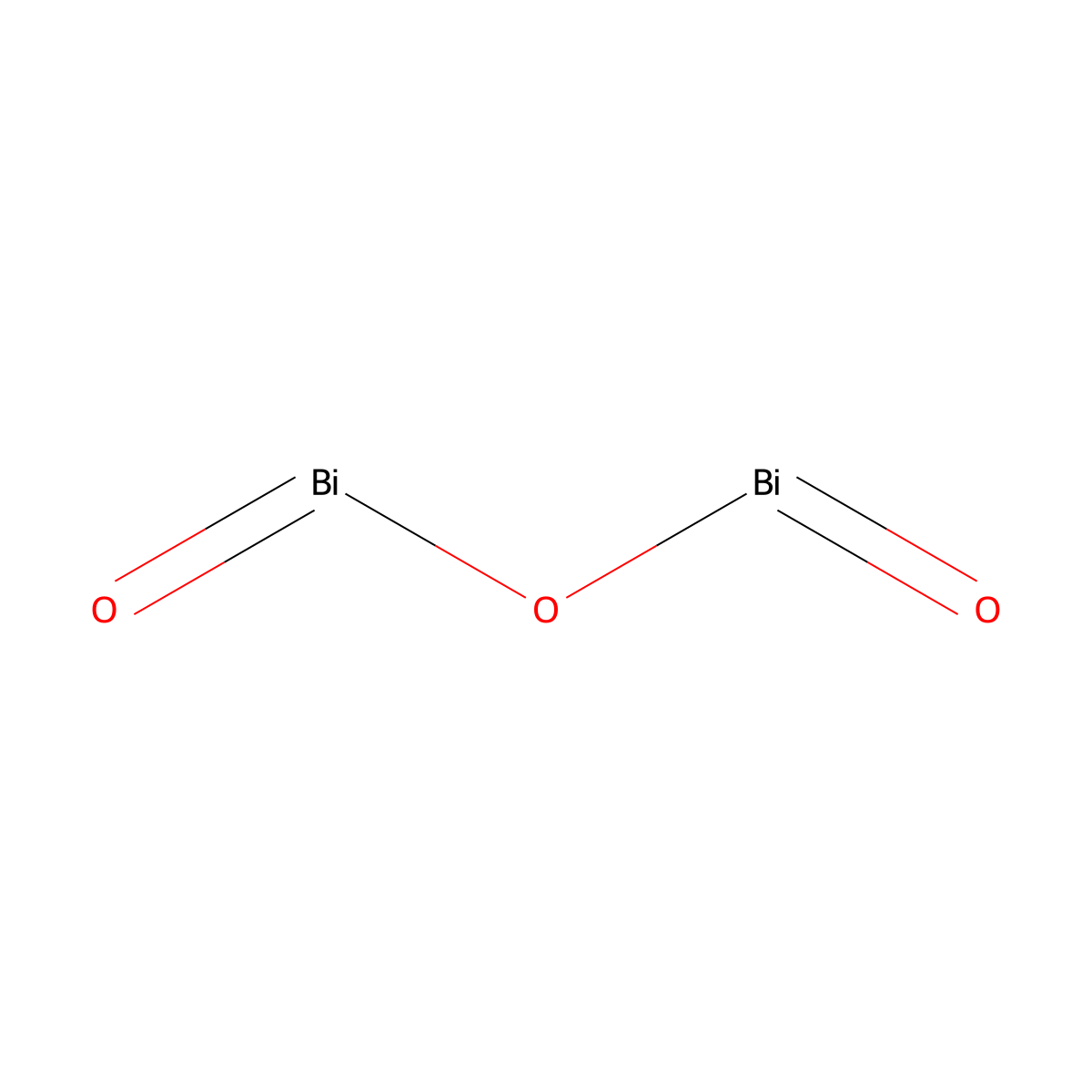 Bismuth oxide (Bi2O3) molecular structure, CAS 1304-76-3