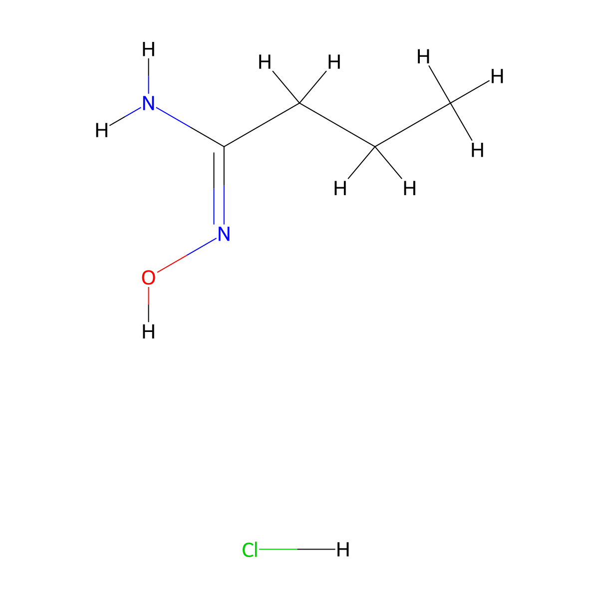 (1Z)-N'-Hydroxybutanimidamide hydrochloride molecular structure, CAS 1304008-14-7