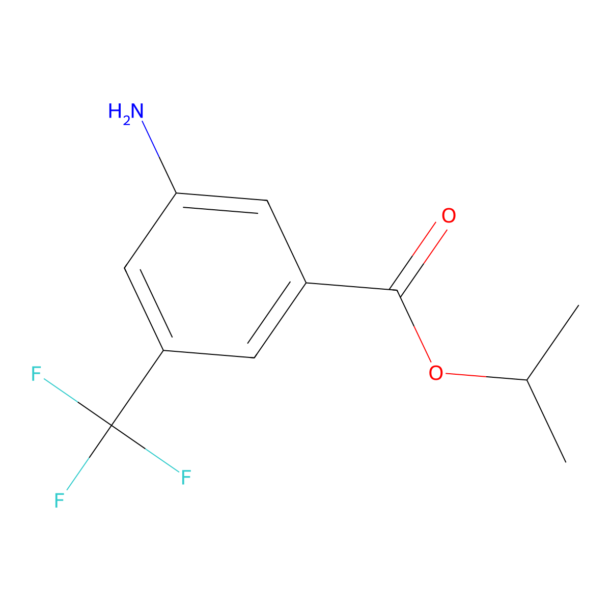 3-Amino-5-(trifluoromethyl)benzoic acid 1-methylethyl ester molecular structure, CAS 1304014-89-8